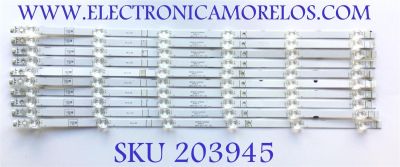 KIT DE LED'S PARA TV HISENSE (10 PIEZAS) / NUMERO DE PARTE 12184113 / LB65084 V0 / HE659ZM / PANEL HD650S1U81-K1 / MODELO 65R6E1